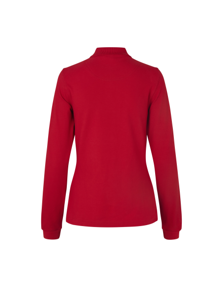 Koszulka polo długi rękaw | stretch | damska