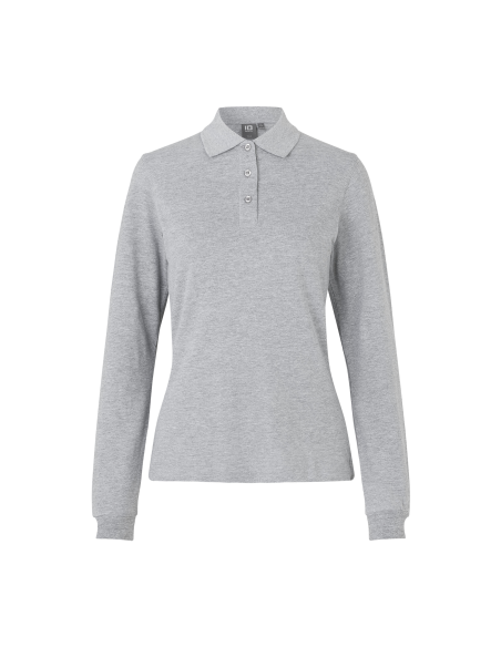 Koszulka polo długi rękaw | stretch | damska