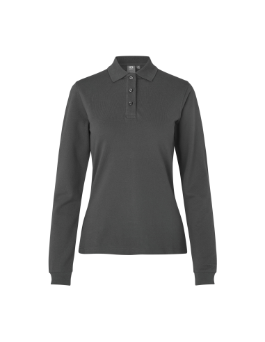 Koszulka polo długi rękaw | stretch | damska