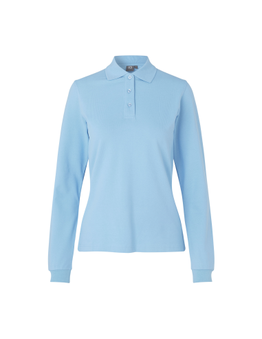 Koszulka polo długi rękaw | stretch | damska