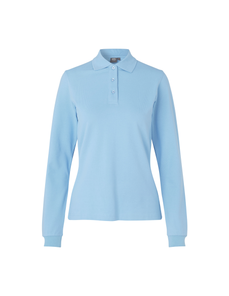 Koszulka polo długi rękaw | stretch | damska