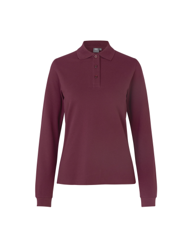 Koszulka polo długi rękaw | stretch | damska