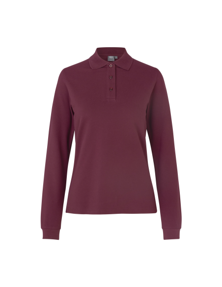 Koszulka polo długi rękaw | stretch | damska