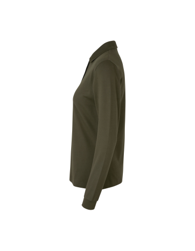 Koszulka polo długi rękaw | stretch | damska