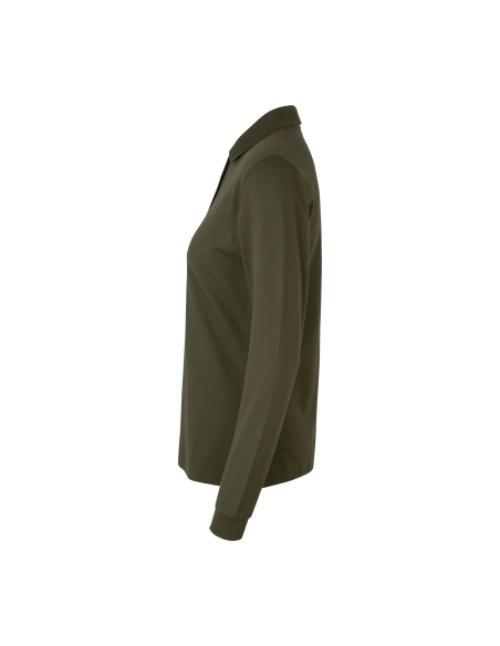 Koszulka polo długi rękaw | stretch | damska