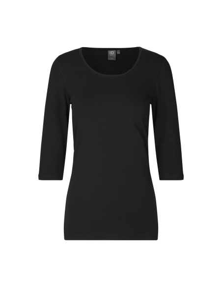 T-shirt stretch | rękaw 3/4 | damski