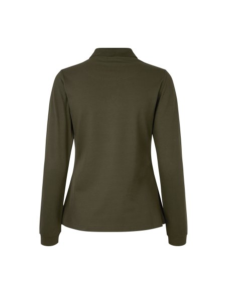 Koszulka polo długi rękaw | stretch | damska