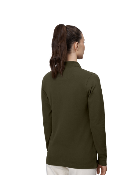 Koszulka polo długi rękaw | stretch | damska