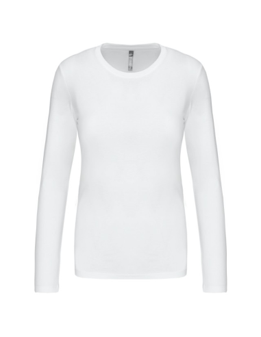 LADIES' LONG-SLEEVED CREW NECK T-SHIRT