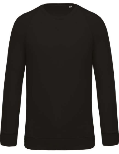 MEN'S ORGANIC COTTON CREW NECK RAGLAN SLEEVE SWEATSHIRT