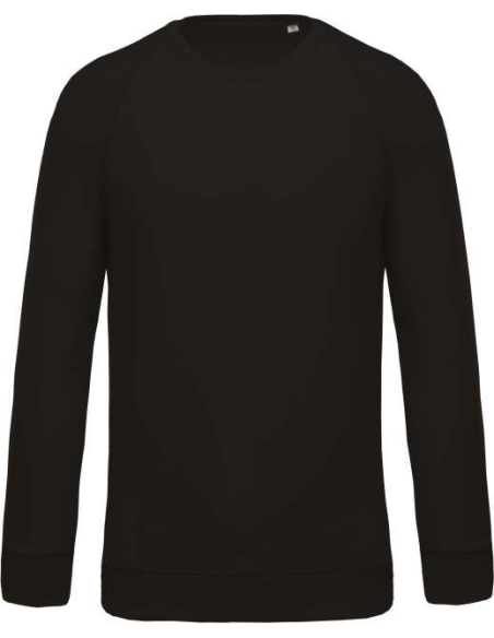 MEN'S ORGANIC COTTON CREW NECK RAGLAN SLEEVE SWEATSHIRT