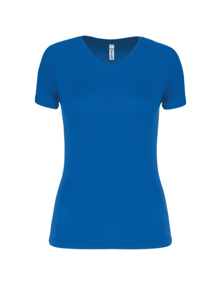 LADIES’ V-NECK SHORT-SLEEVED SPORTS T-SHIRT