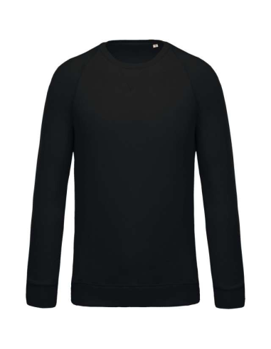 MEN'S ORGANIC COTTON CREW NECK RAGLAN SLEEVE SWEATSHIRT