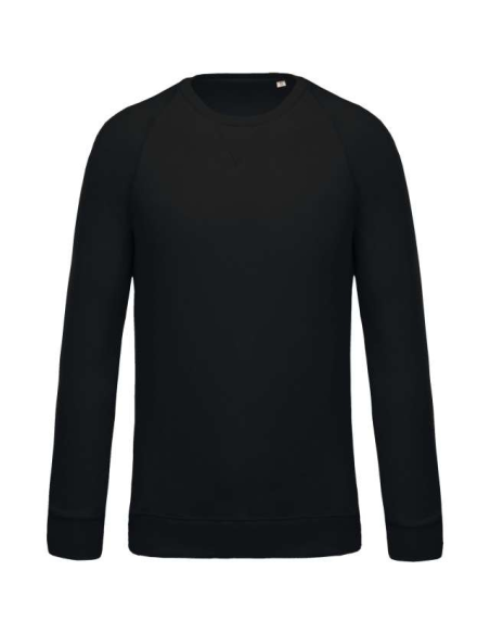 MEN'S ORGANIC COTTON CREW NECK RAGLAN SLEEVE SWEATSHIRT
