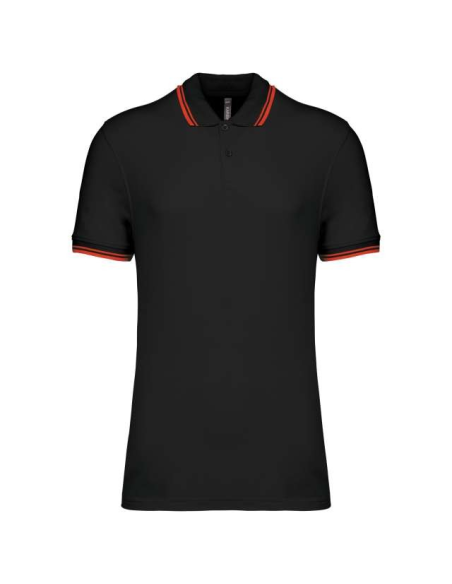 MEN'S SHORT-SLEEVED POLOSHIRT WITH CONTRASTING PIPING