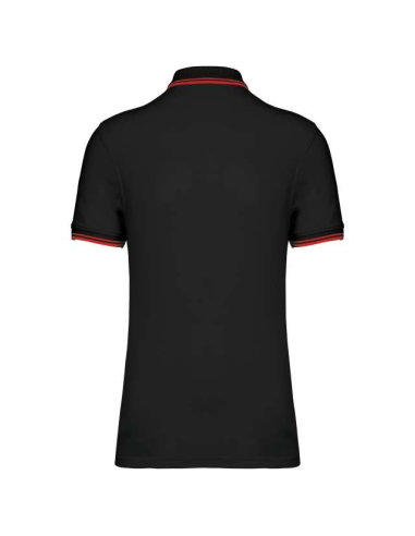 MEN'S SHORT-SLEEVED POLOSHIRT WITH CONTRASTING PIPING