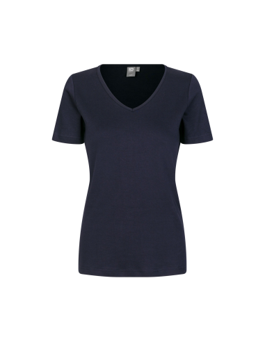 T-shirt Interlock | v-neck | damski