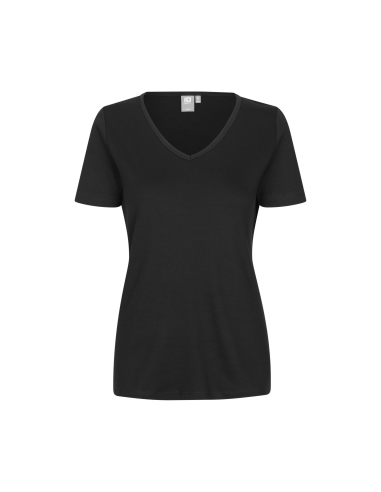 T-shirt Interlock | v-neck | damski