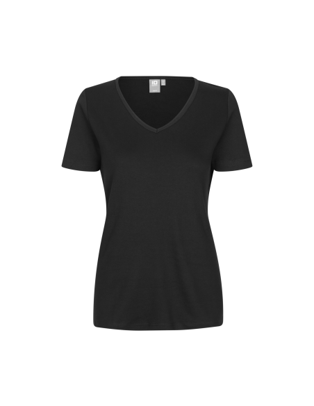 T-shirt Interlock | v-neck | damski