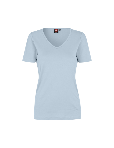 T-shirt Interlock | v-neck | damski