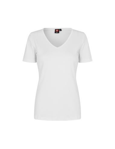 T-shirt Interlock | v-neck | damski