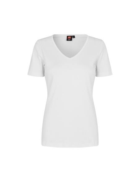 T-shirt Interlock | v-neck | damski
