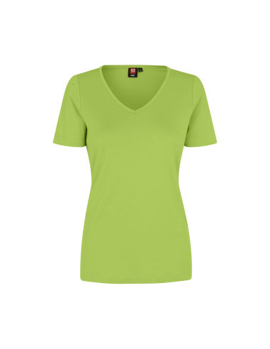 T-shirt Interlock | v-neck | damski