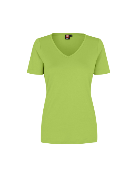 T-shirt Interlock | v-neck | damski