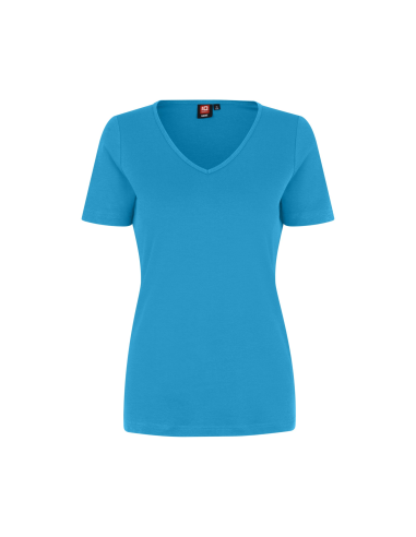 T-shirt Interlock | v-neck | damski