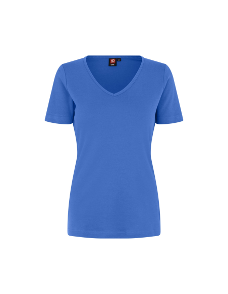 T-shirt Interlock | v-neck | damski