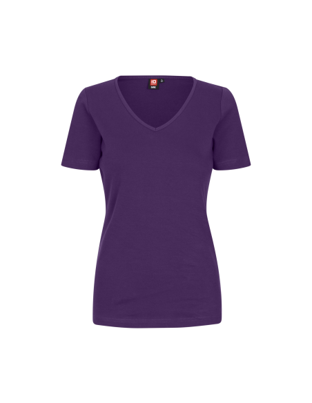 T-shirt Interlock | v-neck | damski