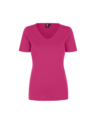 T-shirt Interlock | v-neck | damski