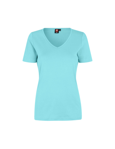 T-shirt Interlock | v-neck | damski