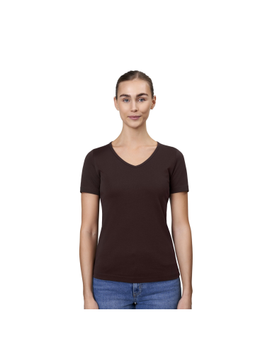 T-shirt Interlock | v-neck | damski
