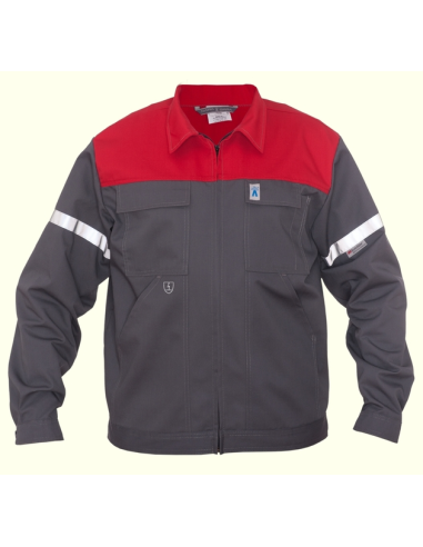 Bluza antyelektrostatyczna Sara Piorun 1-04-150-71-50, szaro-czerwona