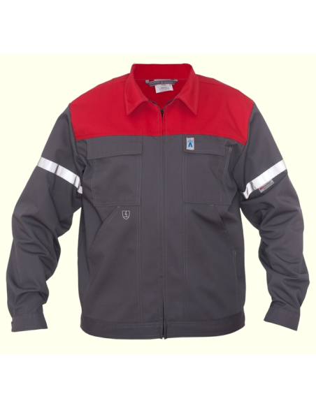 Bluza antyelektrostatyczna Sara Piorun 1-04-150-71-50, szaro-czerwona