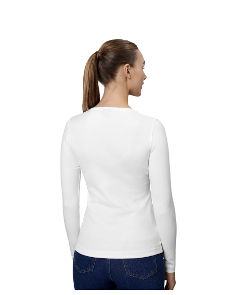 T-shirt damski interlock długi rękaw bawełniany pod haft