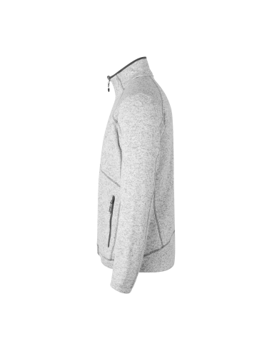 Męska bluza polarowa melange zamek polar ciepły pod haft