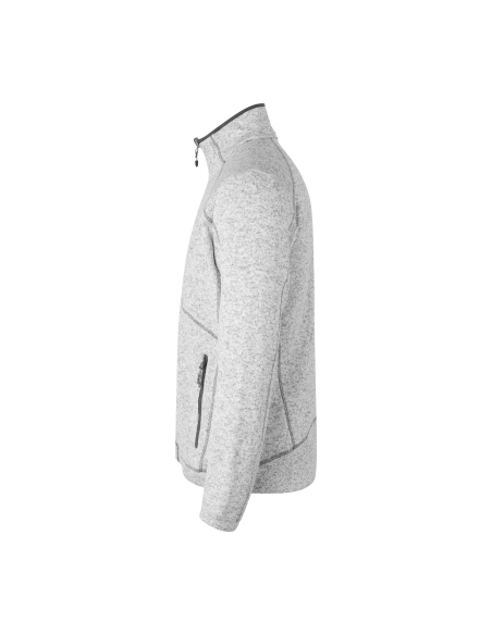 Męska bluza polarowa melange zamek polar ciepły pod haft