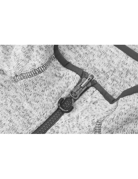 Męska bluza polarowa melange zamek polar ciepły pod haft