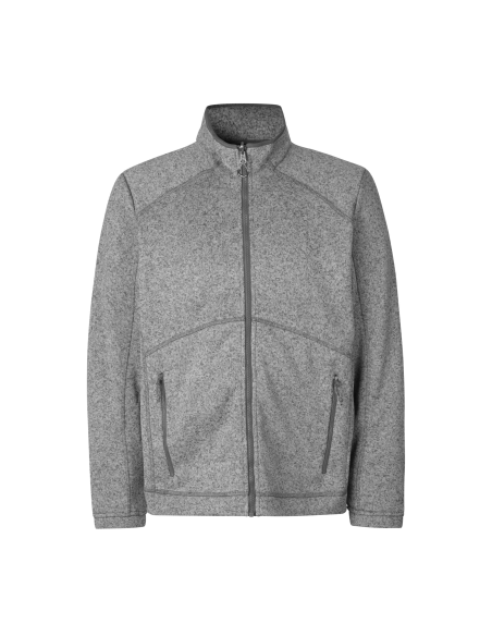 Męska bluza polarowa melange zamek polar ciepły pod haft