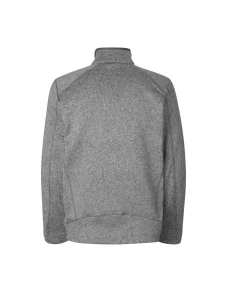 Męska bluza polarowa melange zamek polar ciepły pod haft