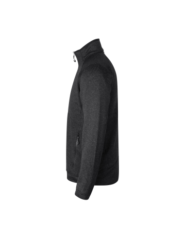 Męska bluza polarowa melange zamek polar ciepły pod haft