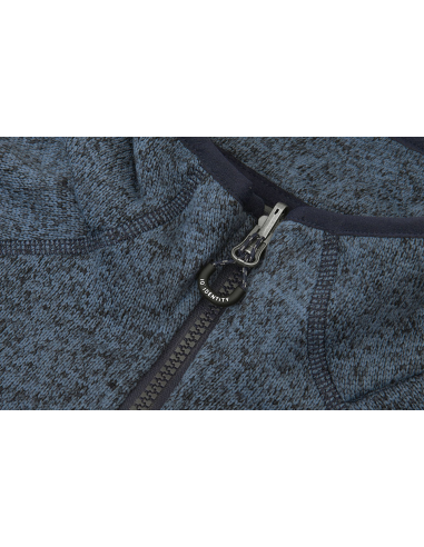 Męska bluza polarowa melange zamek polar ciepły pod haft