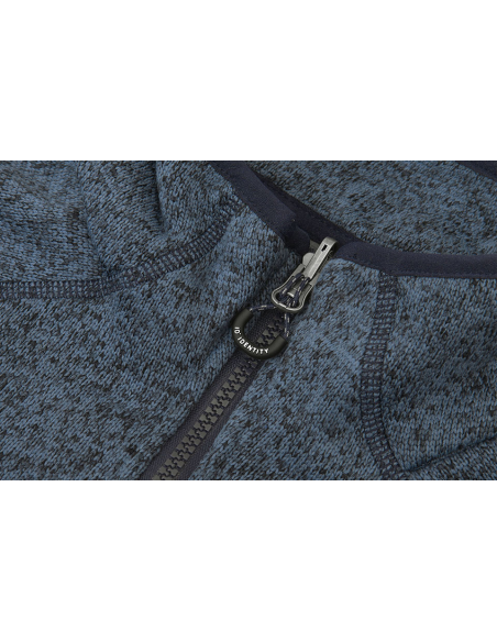 Męska bluza polarowa melange zamek polar ciepły pod haft