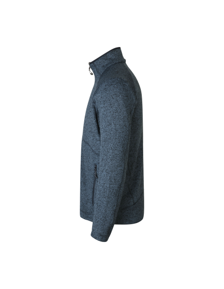 Męska bluza polarowa melange zamek polar ciepły pod haft