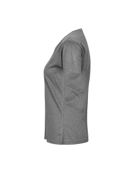 Damska koszulka sportowa 130 g poliester z nadrukiem logo