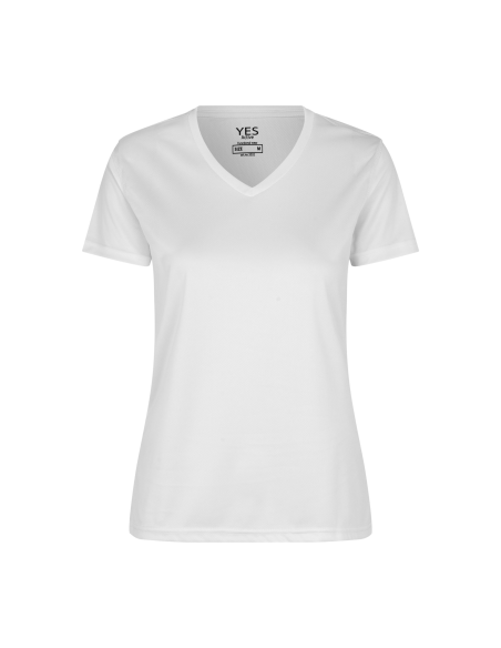 Damska koszulka sportowa 130 g poliester z nadrukiem logo