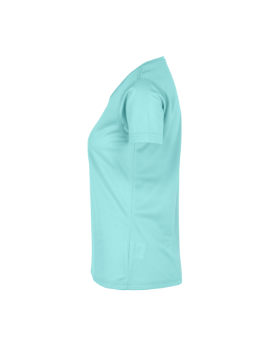 Damska koszulka sportowa 130 g poliester z nadrukiem logo