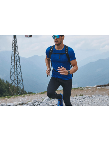 Legginsy sportowe długie znakowanie nadruk GEYSER z męska